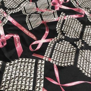 Bcbgmaxazria Silk Scarf Breast Cancer Awareness